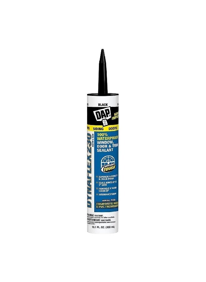 Dap Dynaflex 230 Waterproof Window Door and Trim Sealant Black 300 ml 18280 - Image 1
